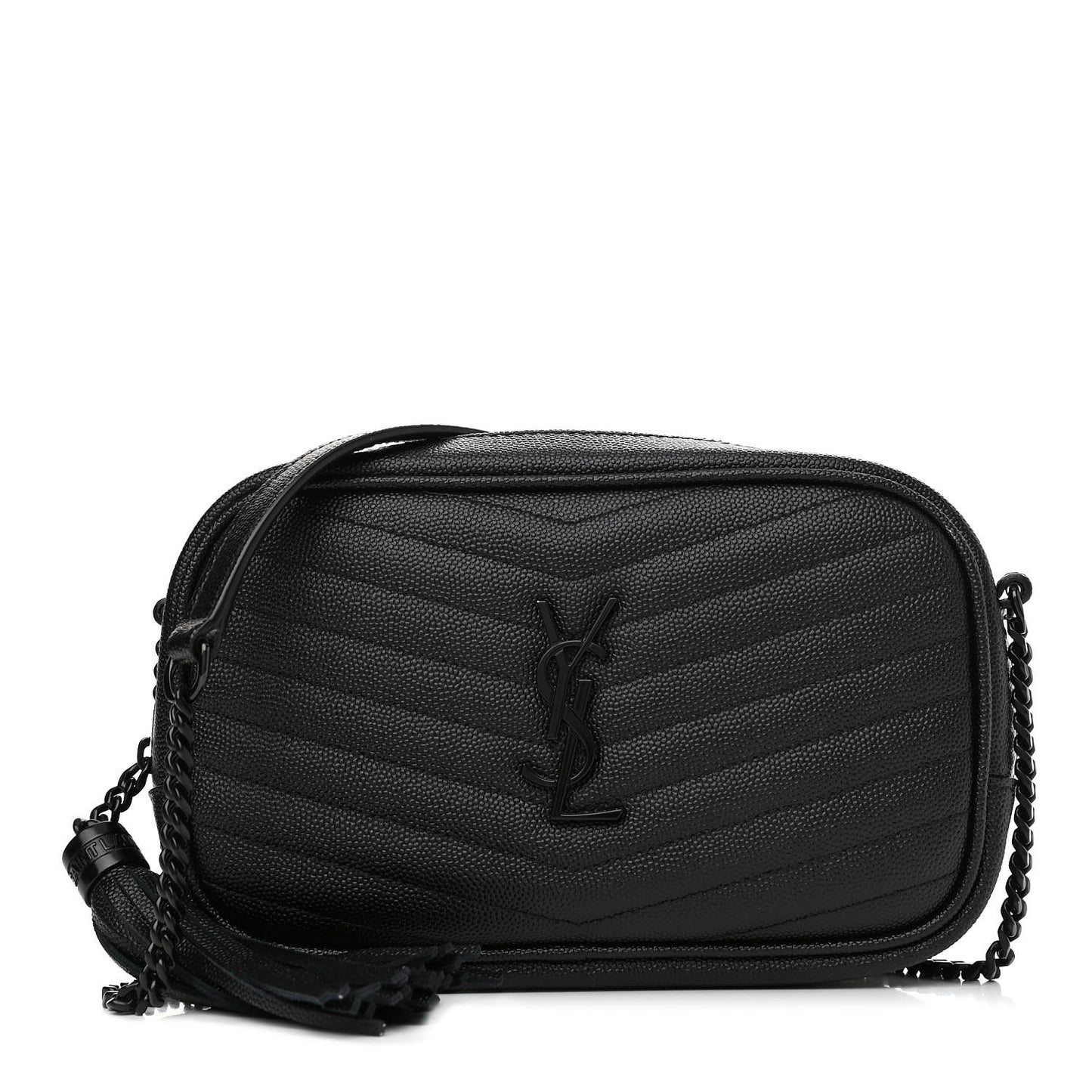 Grain De Poudre Matelasse Monogram Mini Lou Camera Bag Black