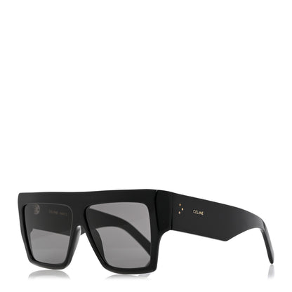 Celine Acetate Chunky Rectangle Sunglasses CL 40092I Black 1 of 7