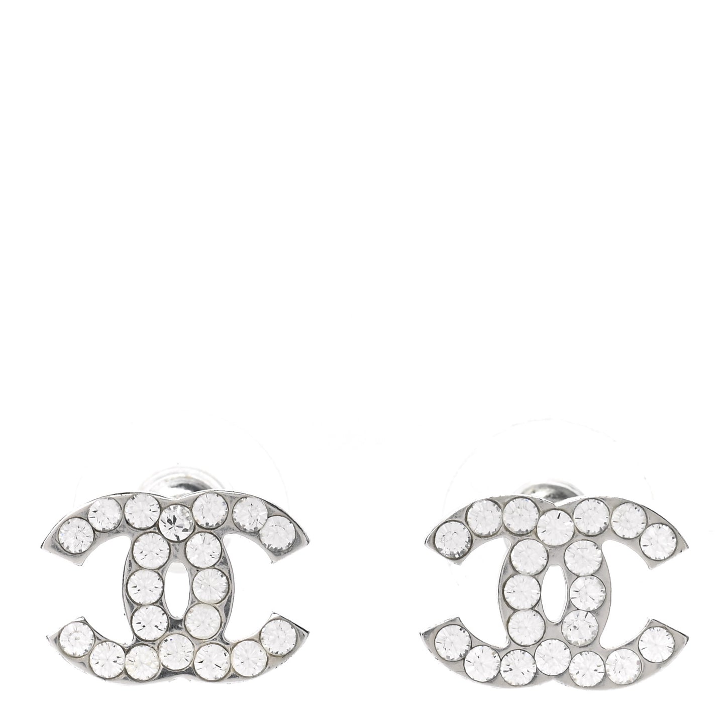 Crystal Mini Timeless CC Earrings Silver