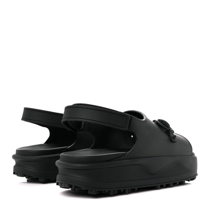 Gucci Soft Rubber Mens Horsebit Platform Slingback Sandals 9 Black 4 of 7