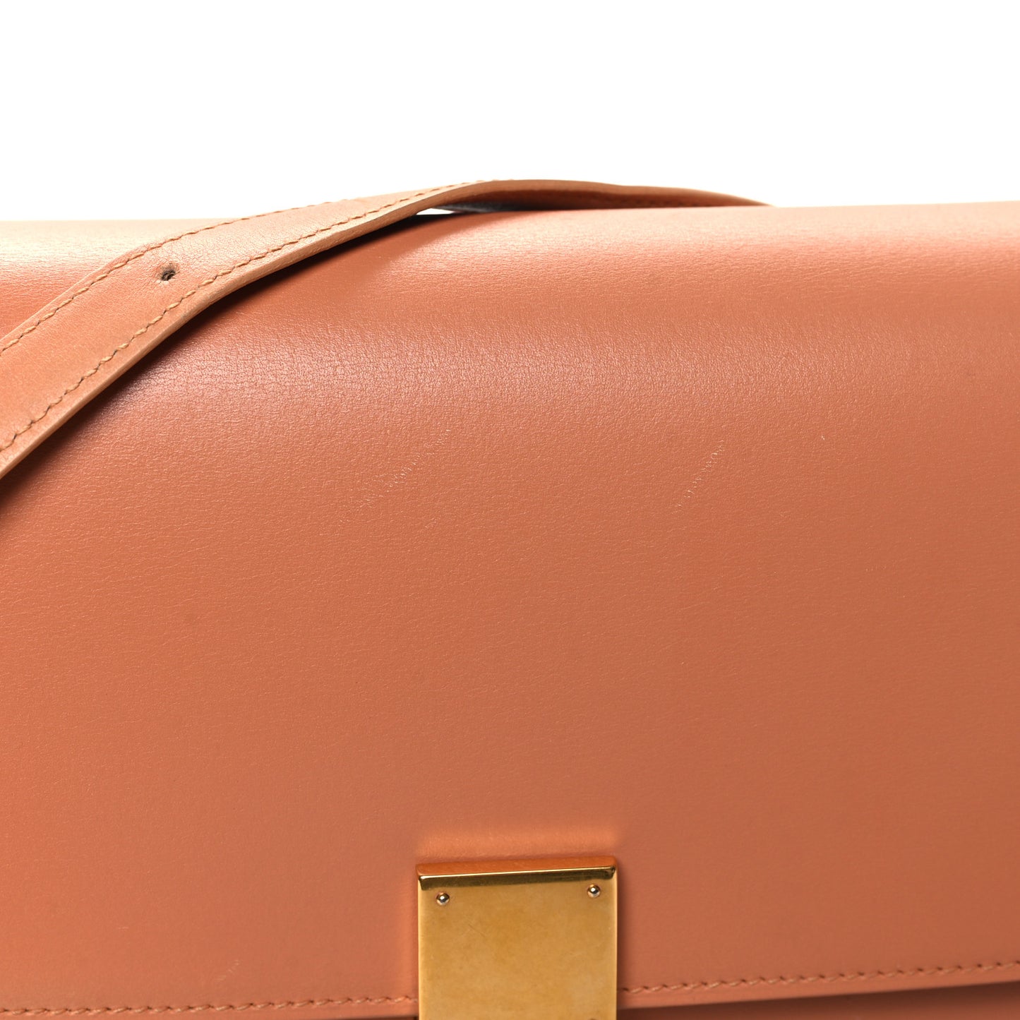 Box Calfskin Medium Classic Box Flap Bag Nude