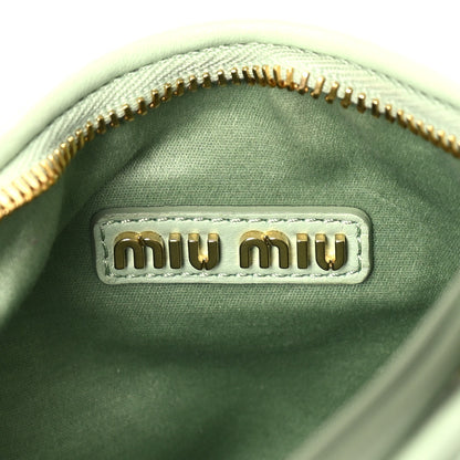 Miu Miu Nappa Matelasse Small Wander Hobo Acqua 10 of 16