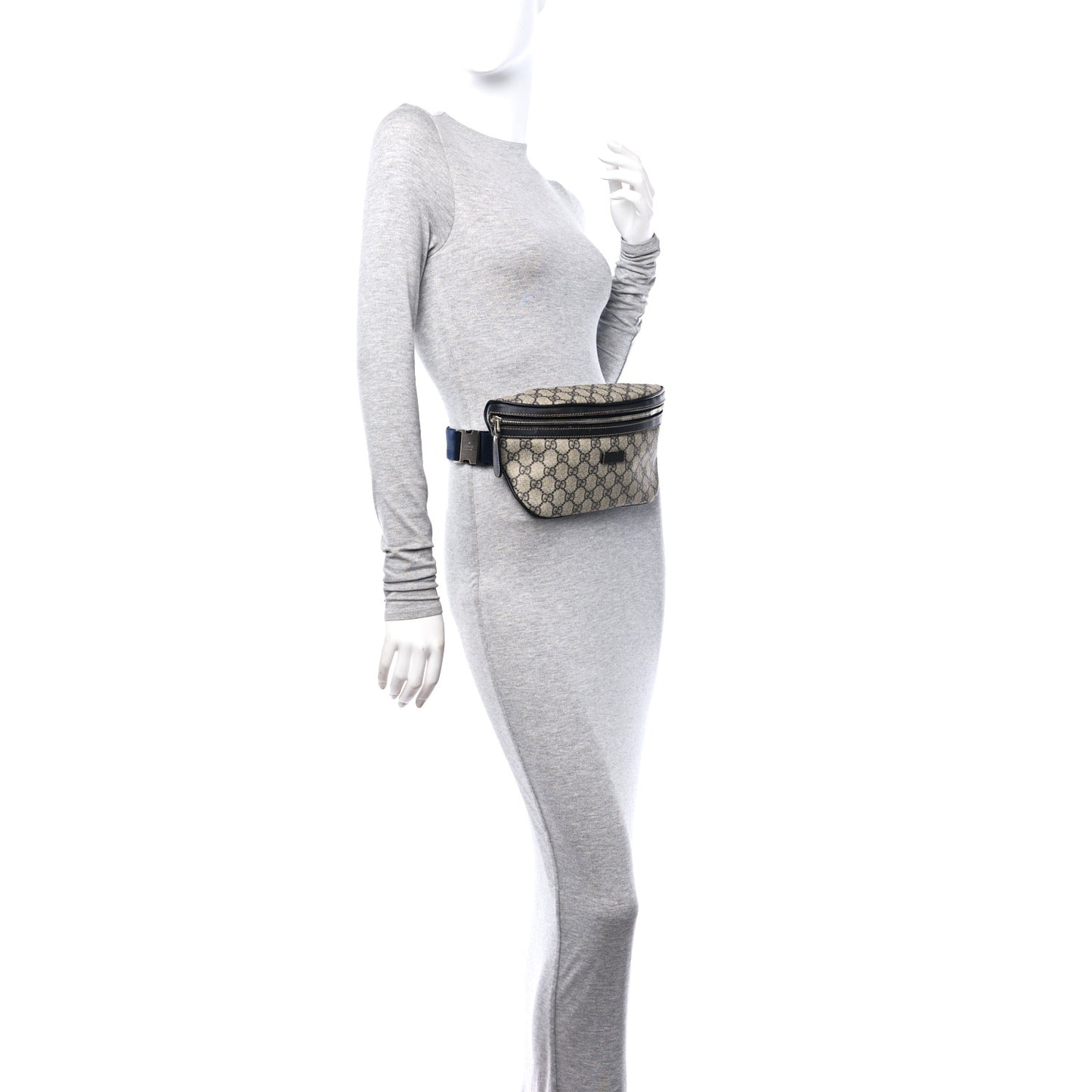 GG Plus Monogram Belt Bag Navy