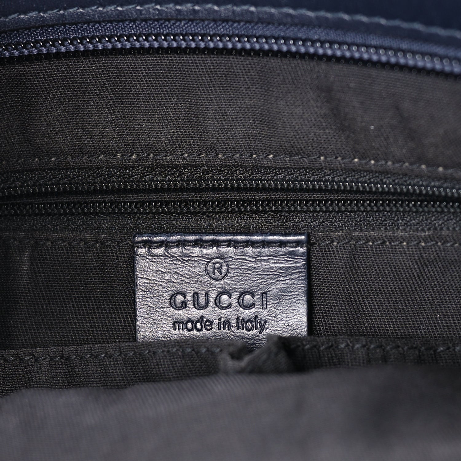 Gucci GG Supreme Monogram Web Flat Messenger Bag  Navy 5 of 8
