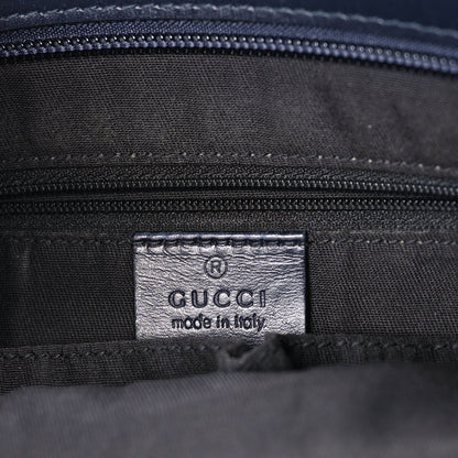 Gucci GG Supreme Monogram Web Flat Messenger Bag  Navy 5 of 8