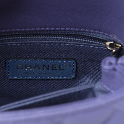Chanel Caviar Quilted Incognito Extra Mini Coco Handle Flap Blue 6 of 11