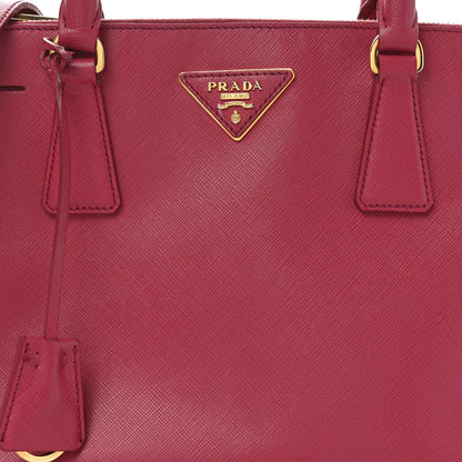 Prada Saffiano Small Galleria Double Zip Tote Peonia 7 of 7