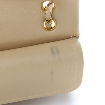 Chanel Lambskin Quilted Medium Double Flap Beige 11 of 12