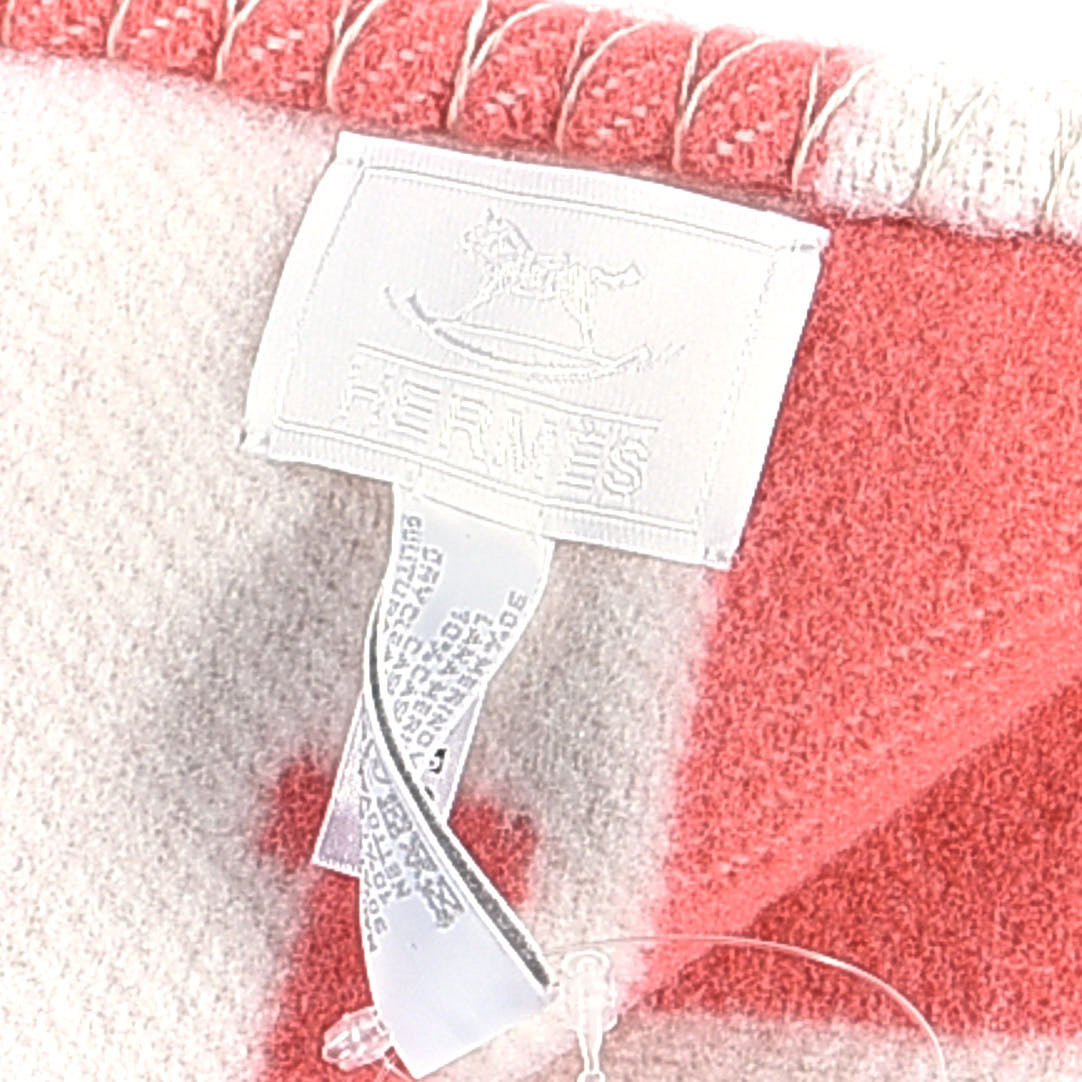 Wool Cashmere Avalon Baby Blanket Rose Airelle White