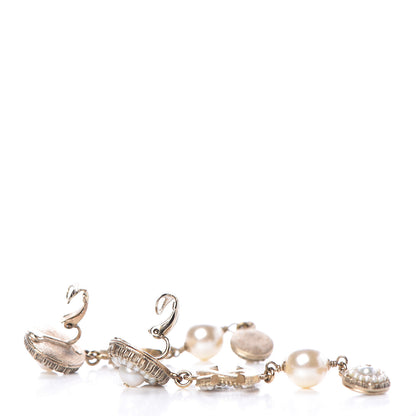 Chanel Pearl CC Drop Clip On Earrings Gold 3 of 6