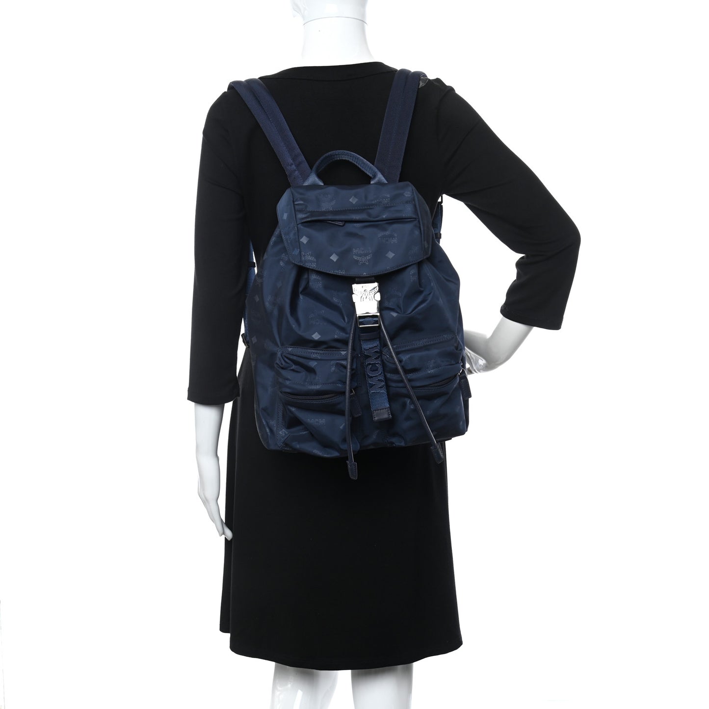 Nylon Monogram Small Tivitat Two-Pocket Backpack Blue