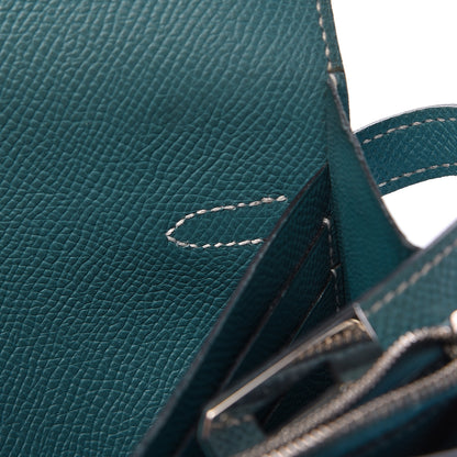 Hermes Epsom Kelly Longue Wallet Blue Jean 7 of 26