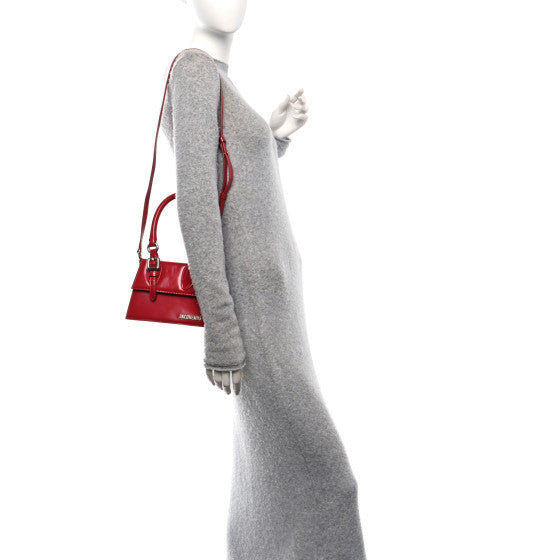 Jacquemus Glazed Calfskin Le Chiquito Boucle Moyen Red 2 of 7