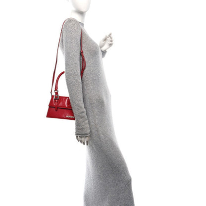 Jacquemus Glazed Calfskin Le Chiquito Boucle Moyen Red 2 of 7