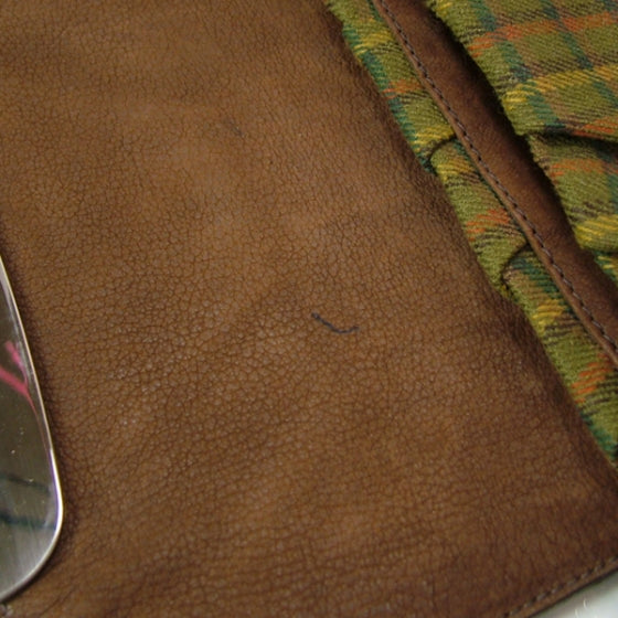 Plaid Antic Jeweled Shoulder Bag Green