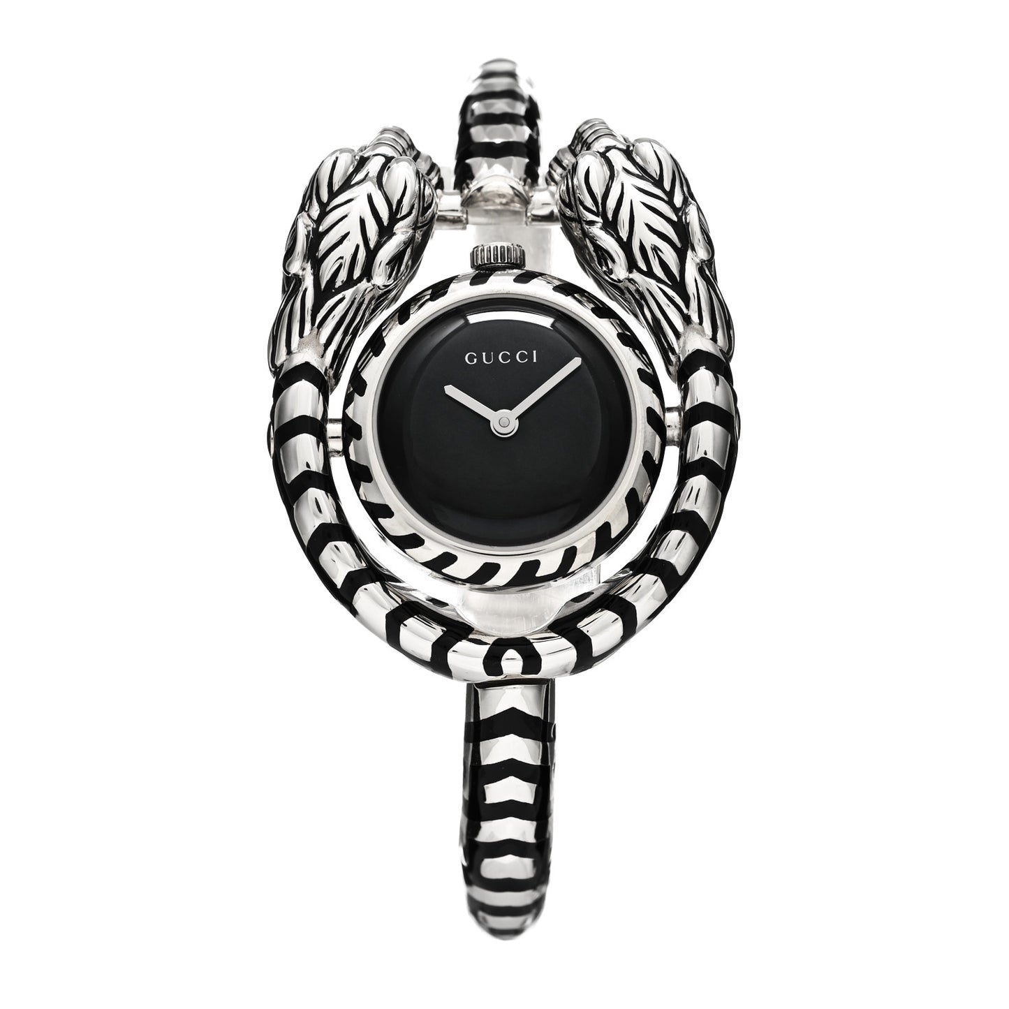 Sterling Silver Black Mother of Pearl 23mm Dionysus Quartz Watch