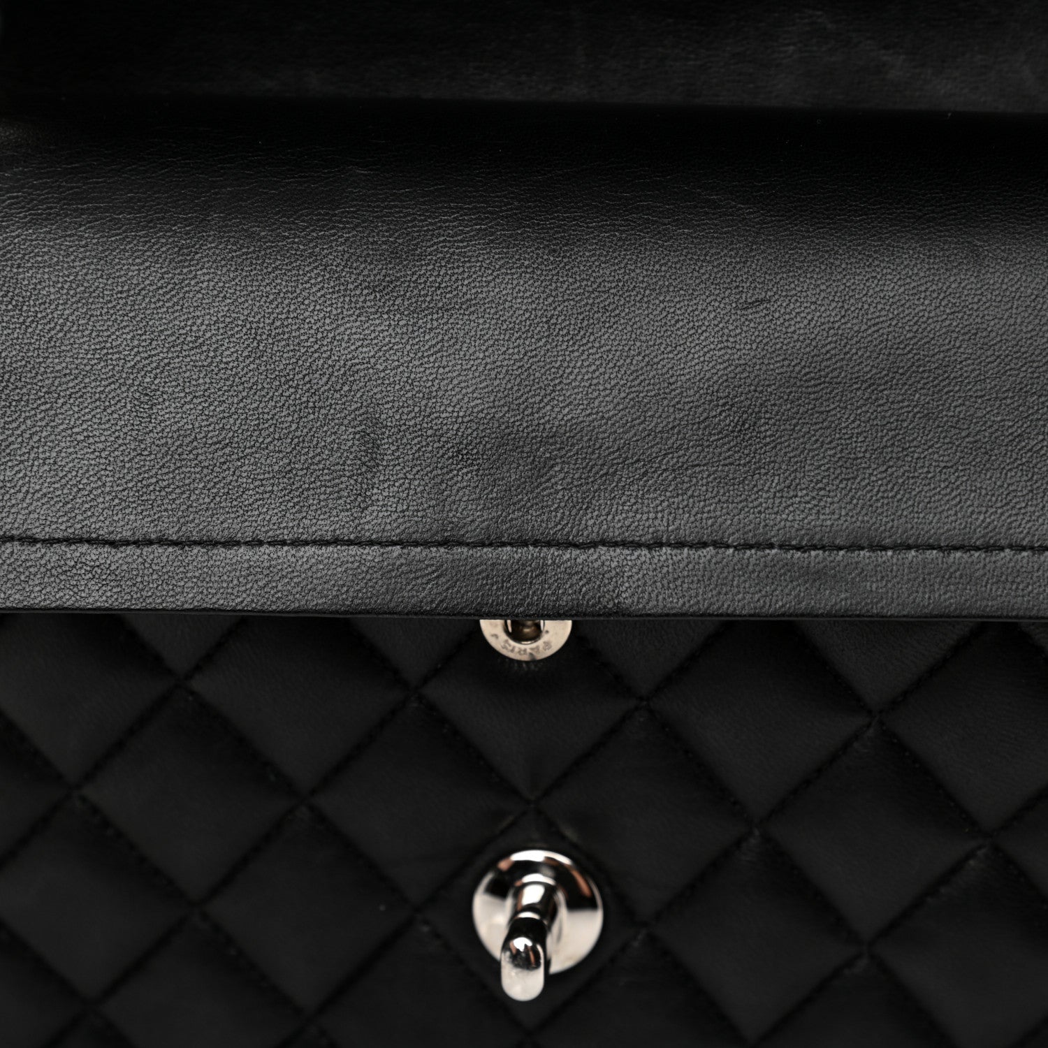 Chanel Lambskin Quilted Medium Double Flap Black 26 of 32