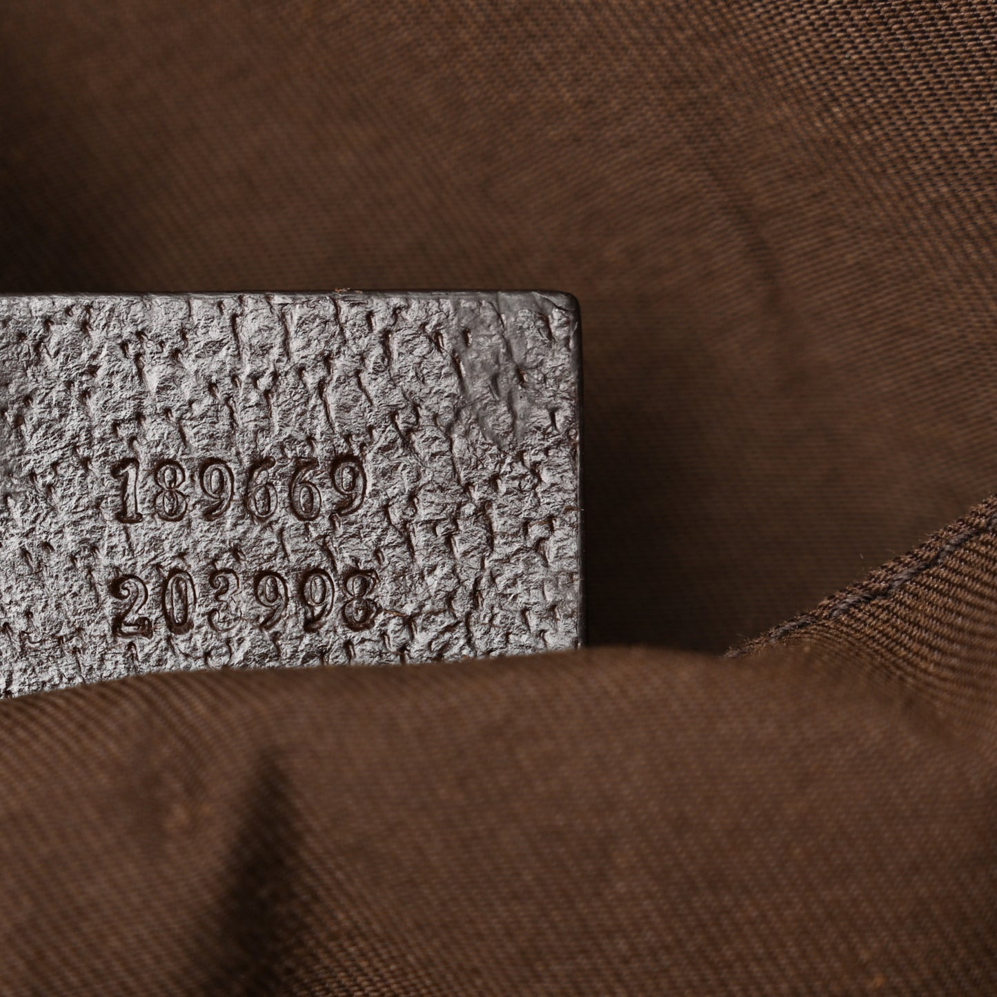 GG Monogram Medium Web Handle Vertical Tote Dark Brown