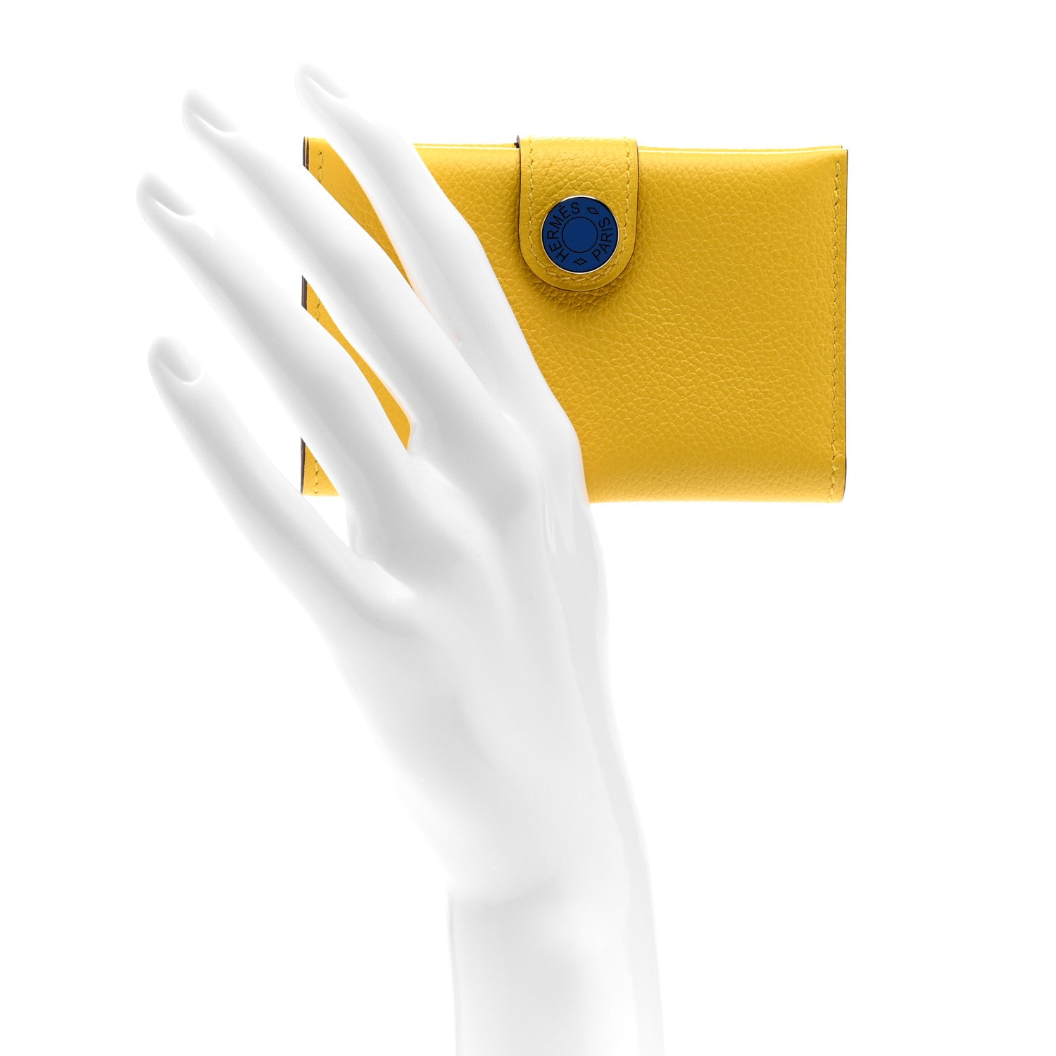 Hermes Evercolor Verso RMS Card Holder Jaune De Naples Bleu France 2 of 9