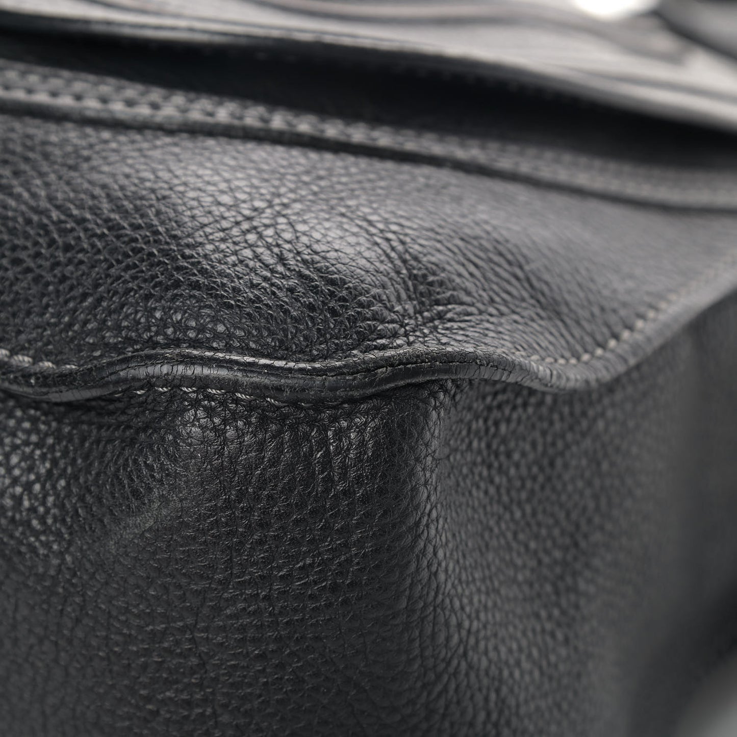 Calfskin Medium Marcie Satchel Black