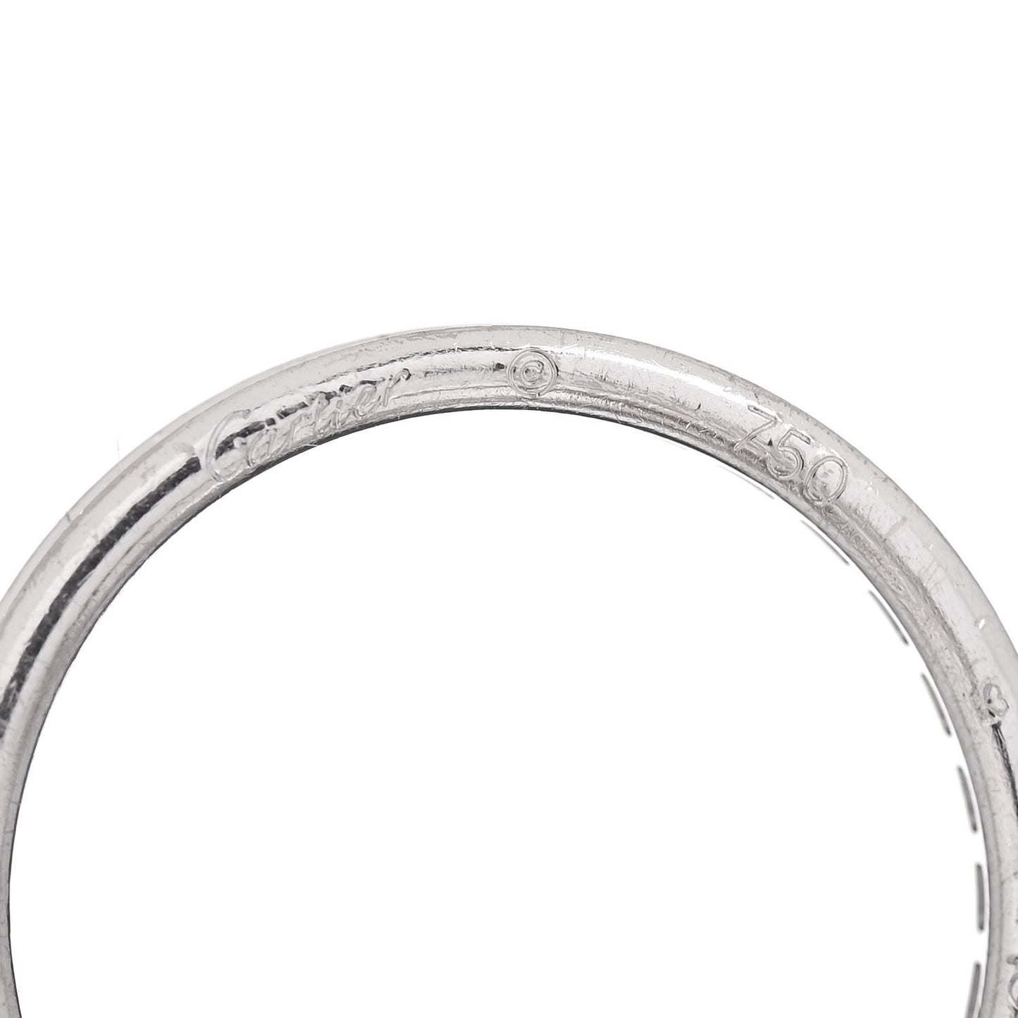 18K White Gold Diamond Trinity Ring 51 5.75