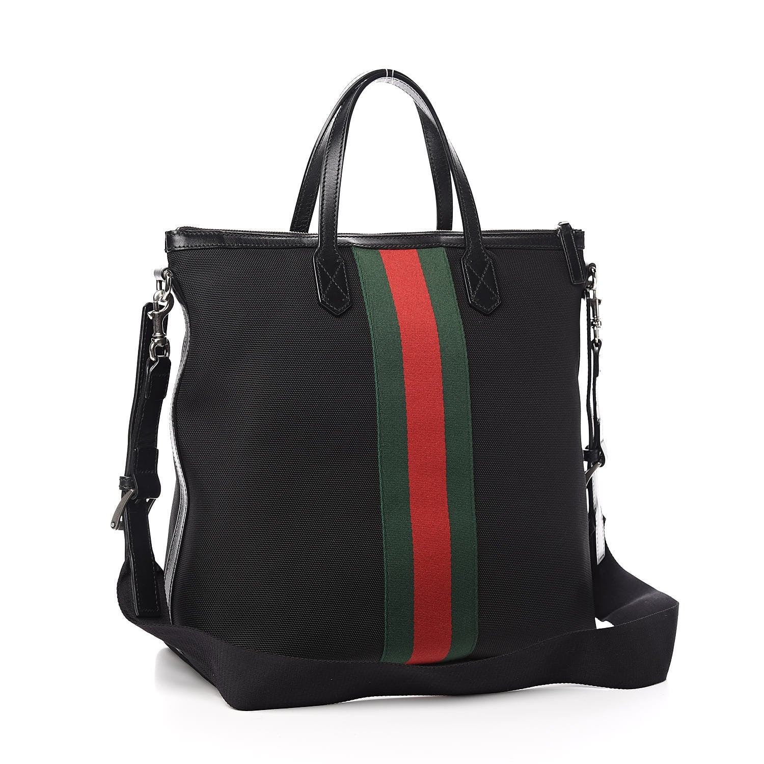 Gucci Techno Canvas Web Vertical Tote Black 3 of 10