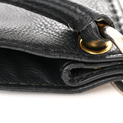 Prada Vitello Daino Embossed Logo Hobo Black 12 of 13