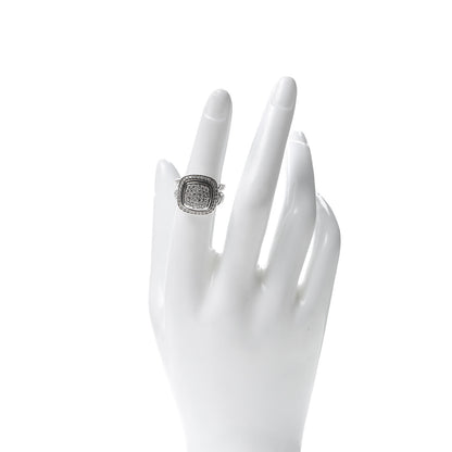 David Yurman Sterling Silver Diamond 11mm Albion Pave Ring 52 6 2 of 4