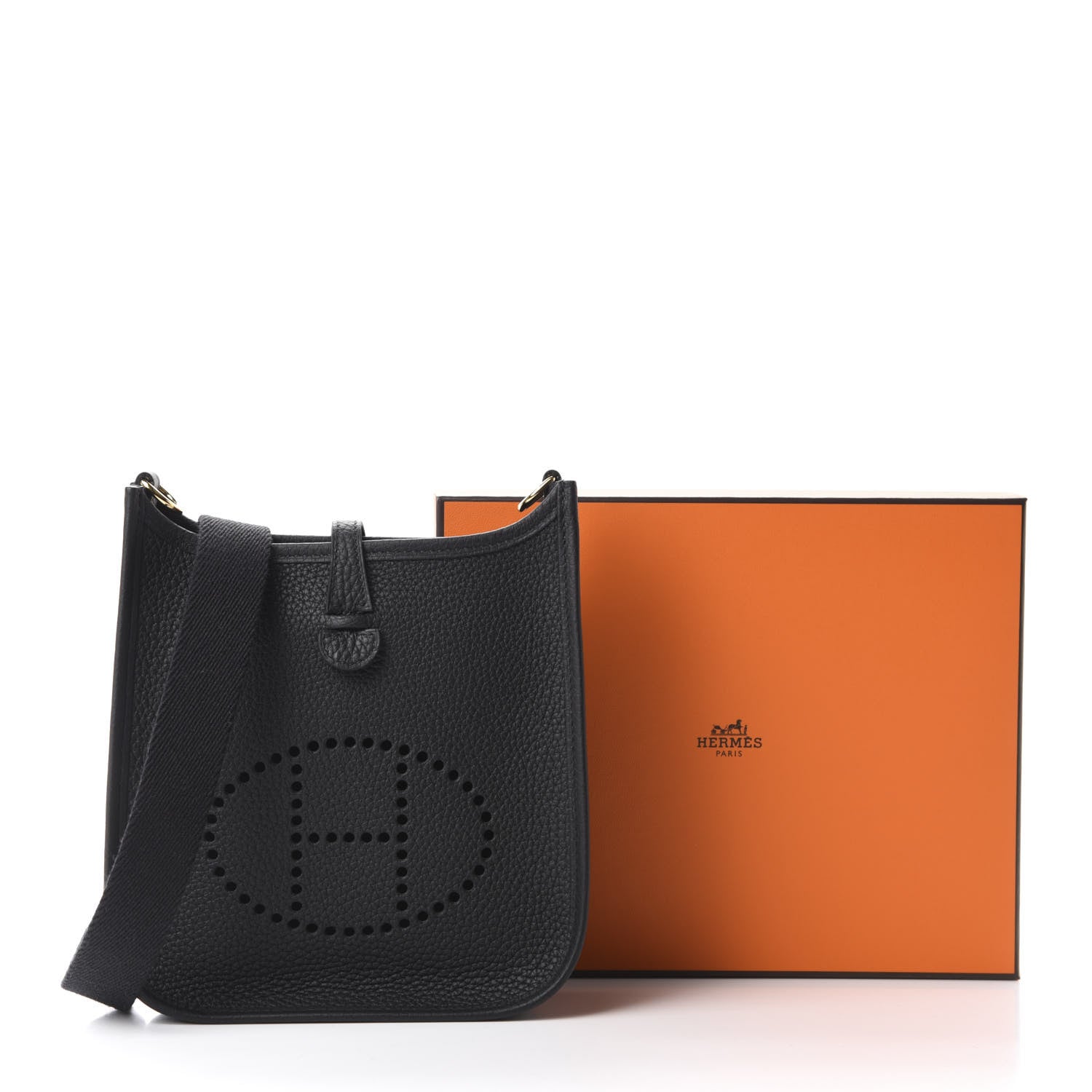 Hermes Taurillon Clemence Evelyne TPM Black 11 of 11