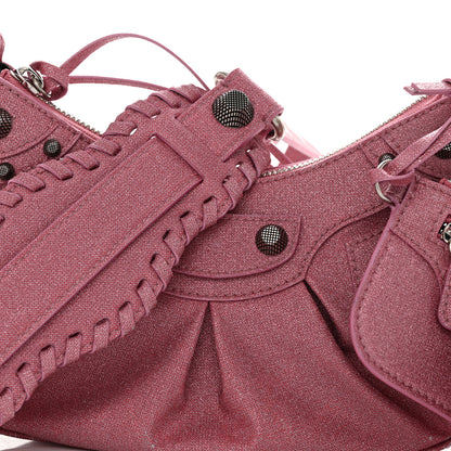 Balenciaga Sparkling Fabric Le Cagole Shoulder Bag XS Sweet Pink 9 of 11