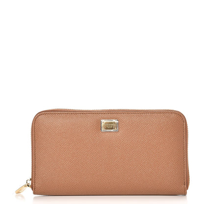 Dolce & Gabbana Dauphine Zip Around Wallet Caramello 1 of 8