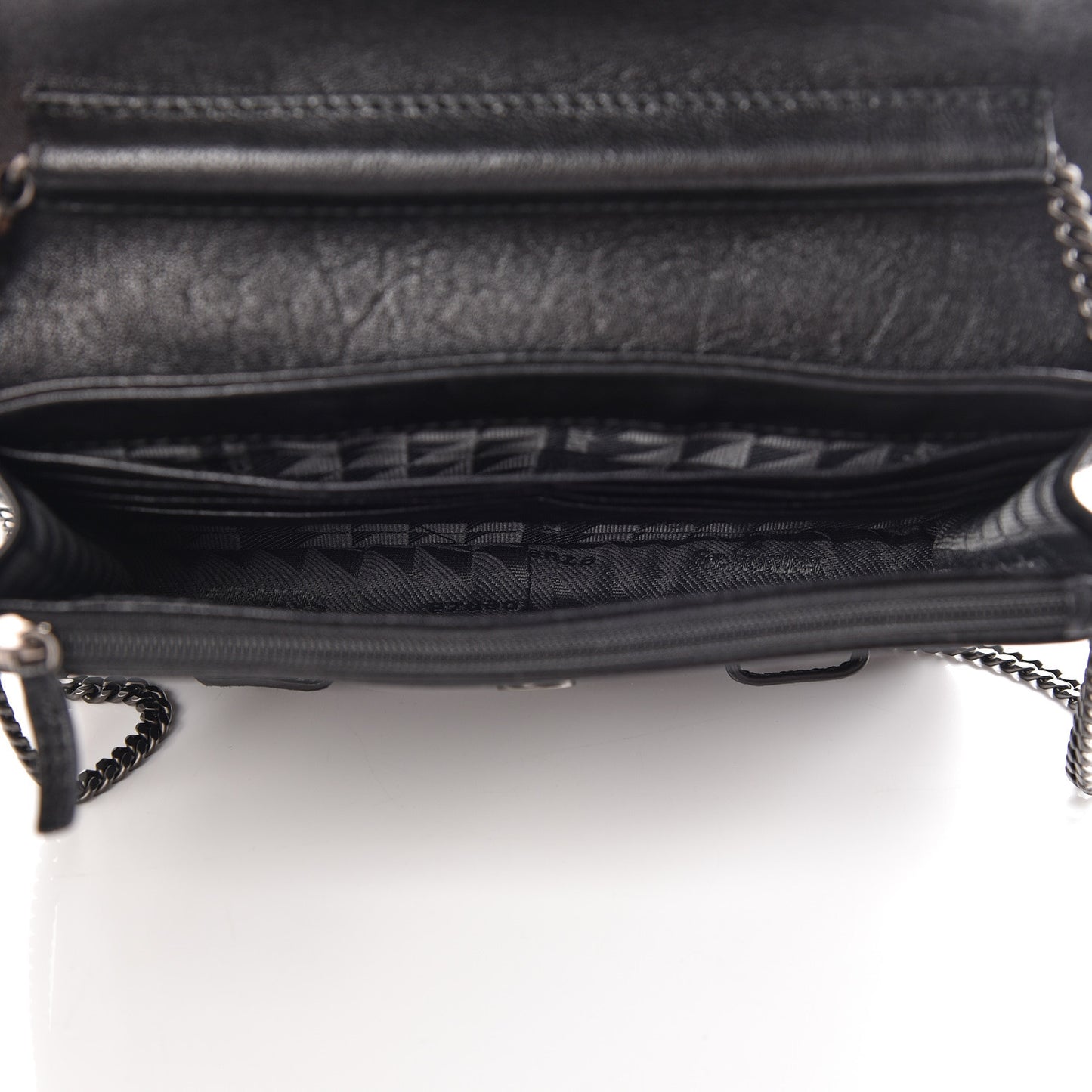 Lambskin Large PS1 Chain Wallet Black