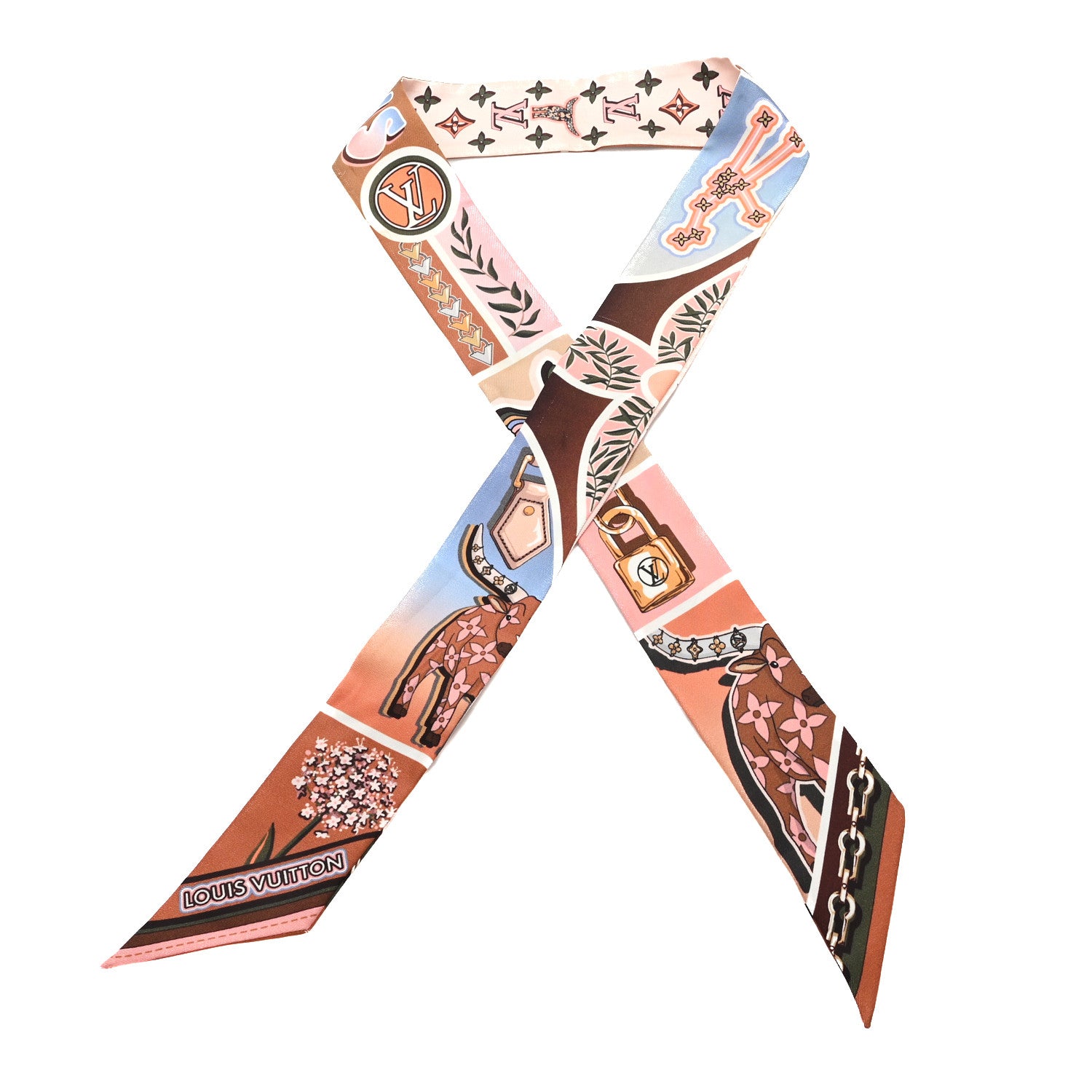 Louis Vuitton Silk Astro Taurus BB Bandeau Beige 1 of 4