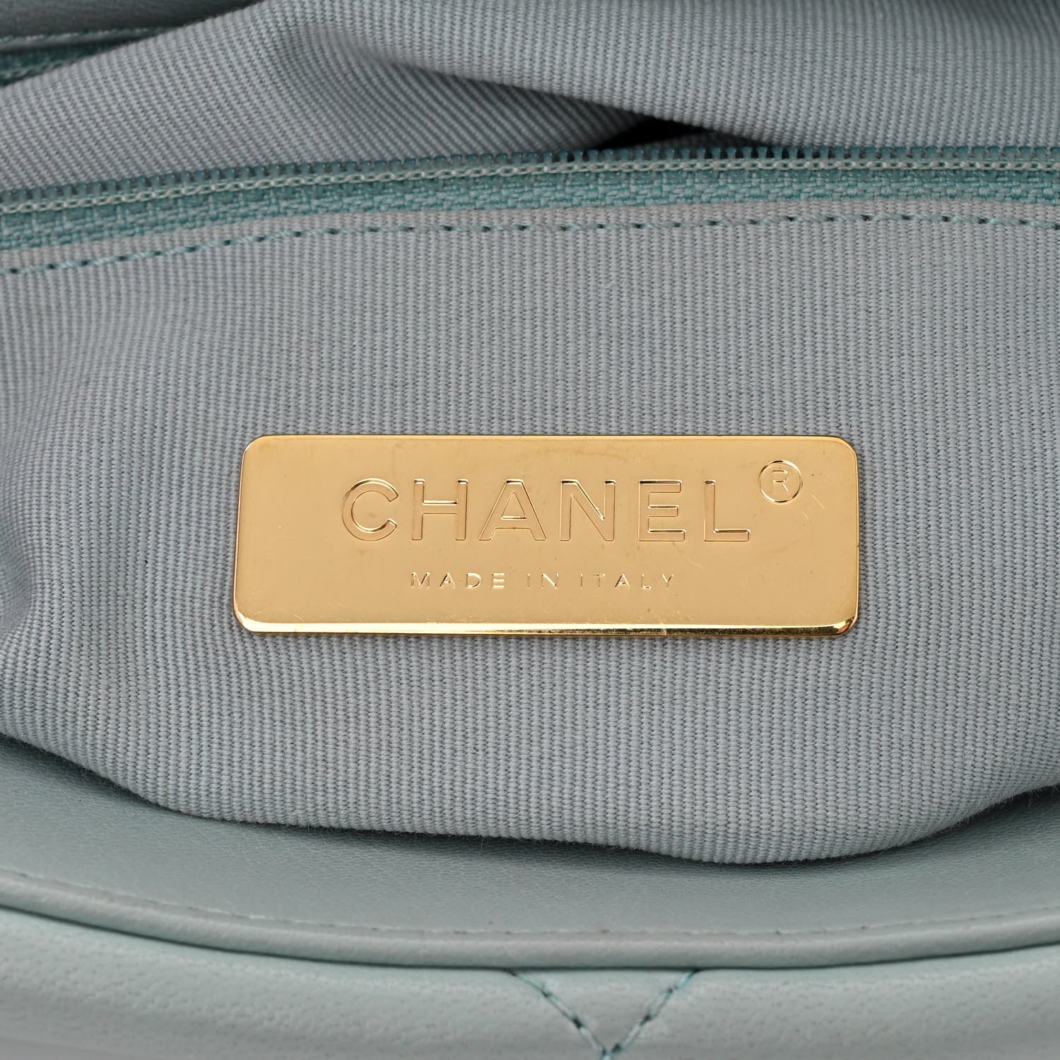 Chanel Lambskin Quilted Large Chanel 19 Flap Light Blue 6 of 10