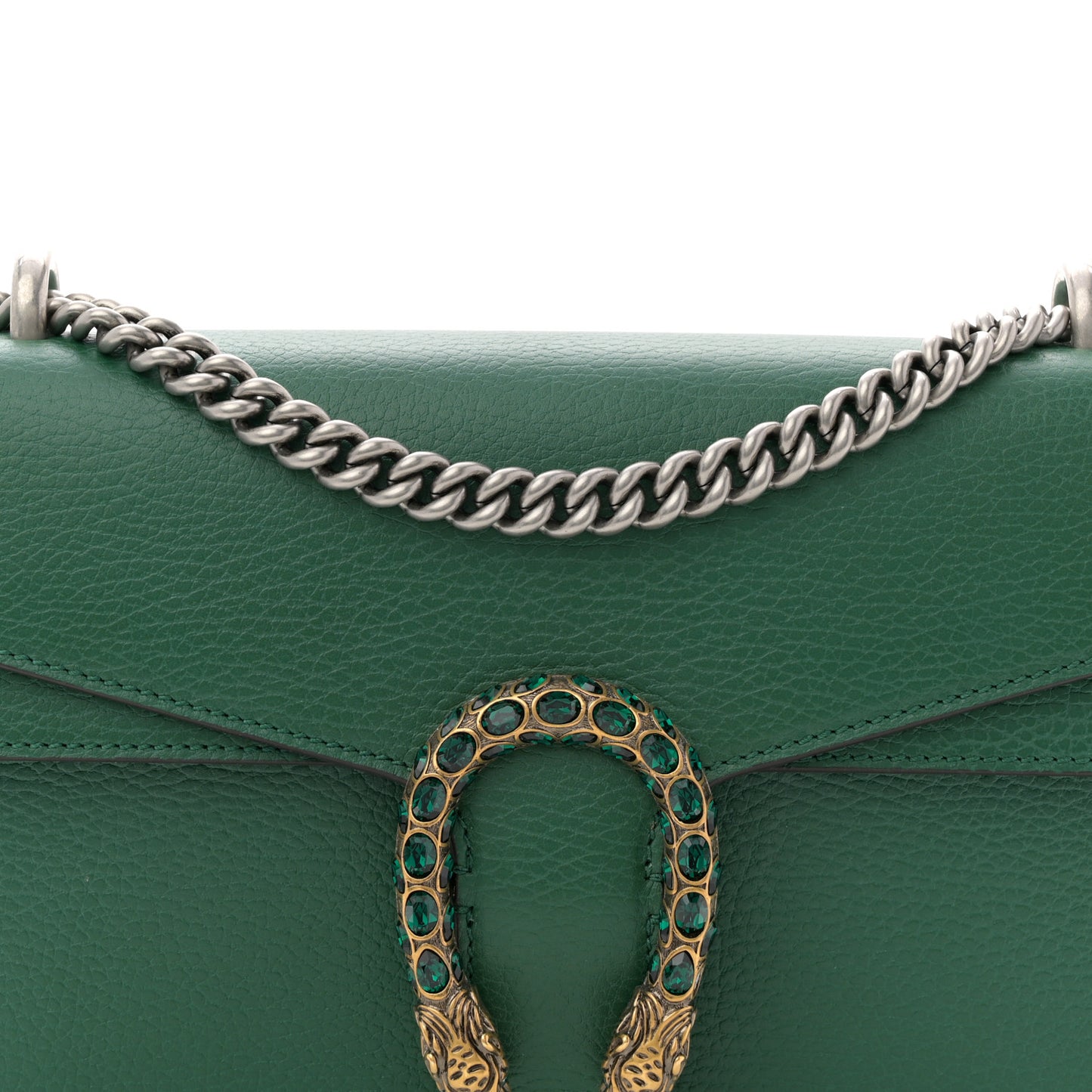 Pebbled Calfskin Small Dionysus Shoulder Bag Emerald