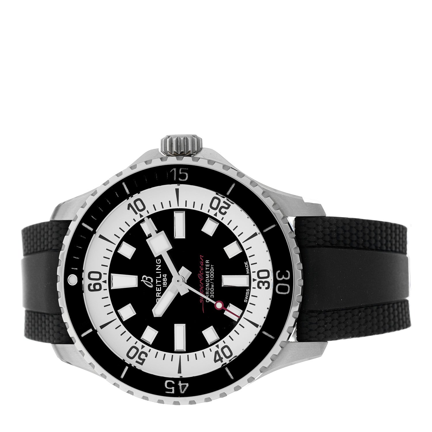 Breitling Stainless Steel Rubber 44mm SuperOcean Automatic Watch Black A17376 2 of 5