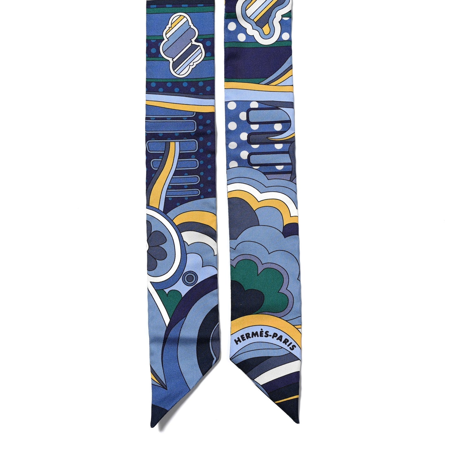 Silk Faubourg Rainbow Twilly Blue Jaune Vert