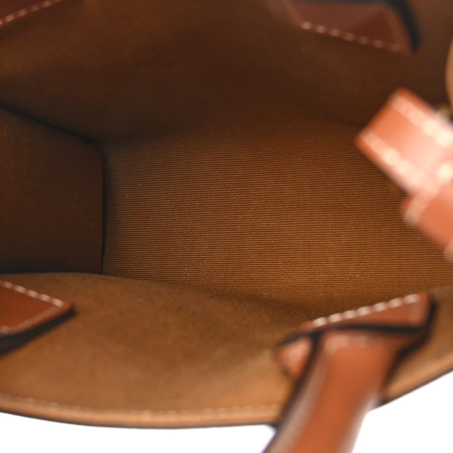 Triomphe Canvas Calfskin Mini Vertical Cabas Tan