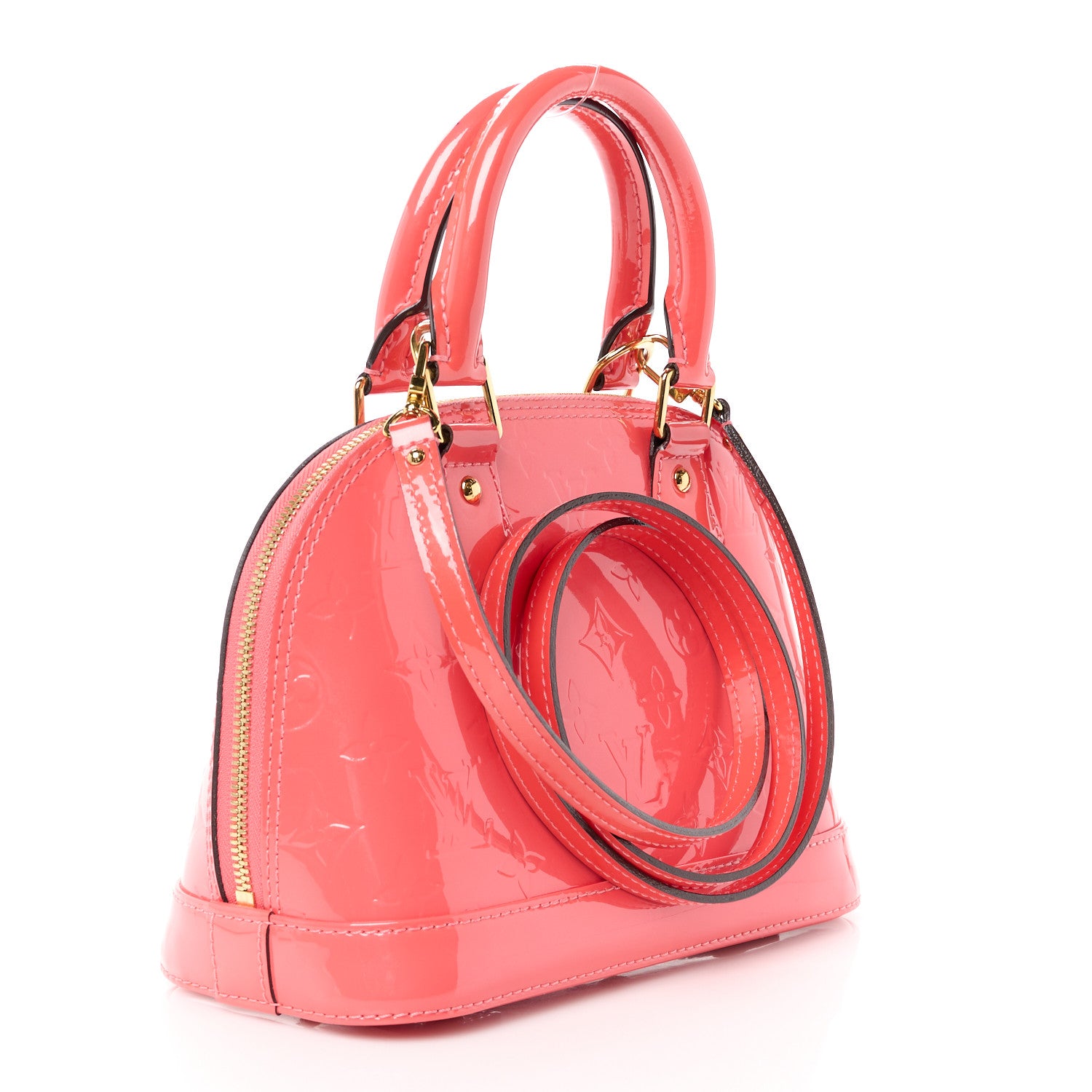 Louis Vuitton Vernis Alma BB Rose Litchi 3 of 15