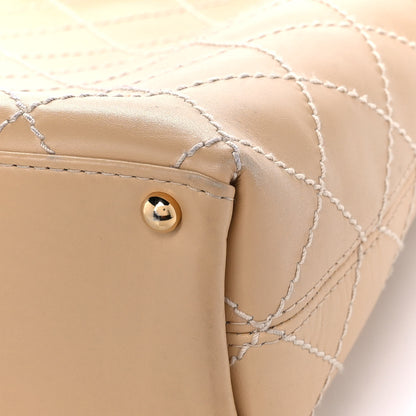 Chanel Calfskin Stitched Shoulder Bag Beige 11 of 16