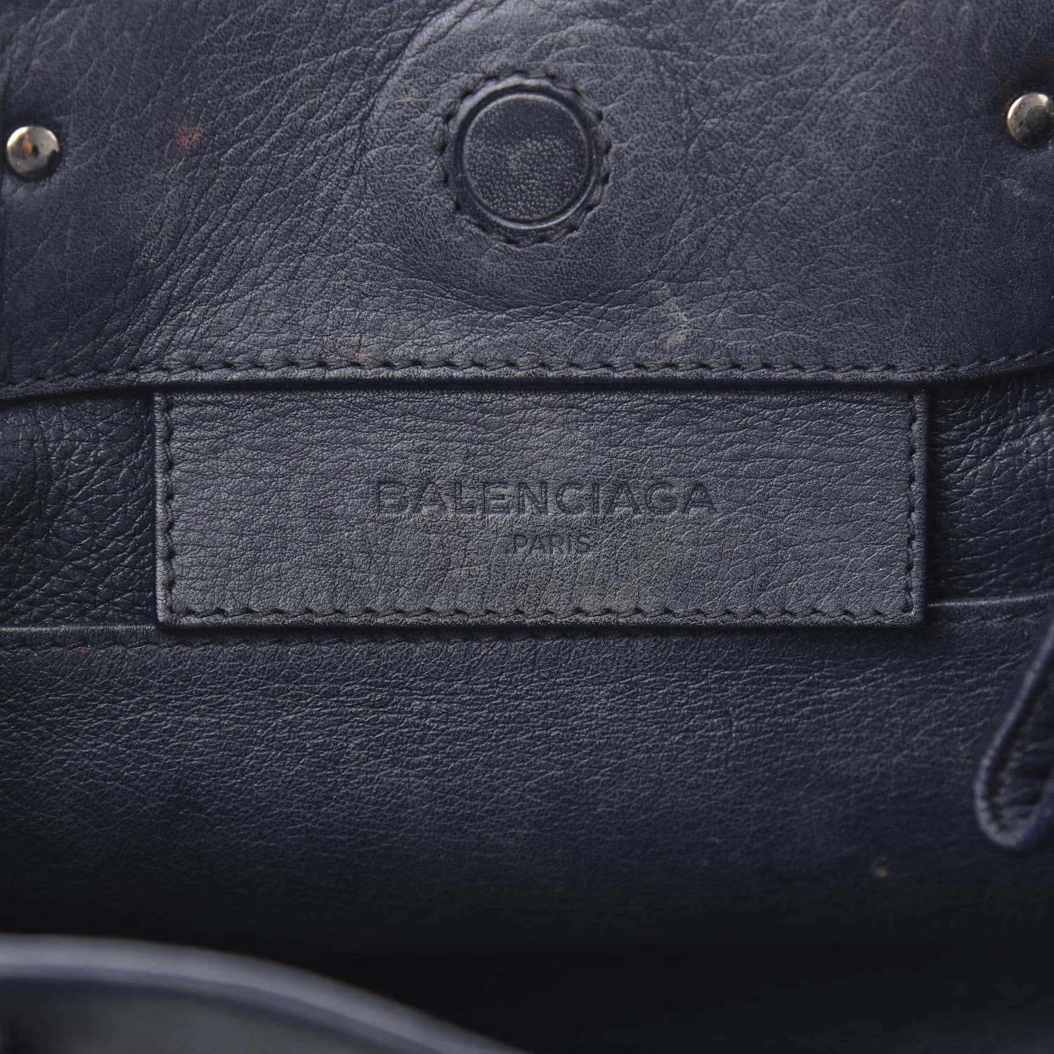 Balenciaga Veau Papier A6 Zip Around Tote Bleu Nuit 6 of 11