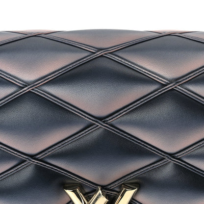Louis Vuitton Lambskin Malletage Top Handle GO-14 MM  Black Pink 6 of 8