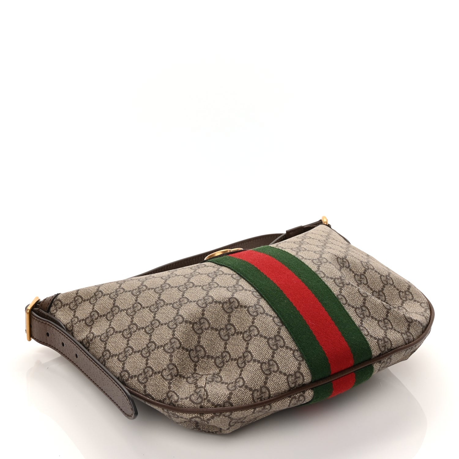 Gucci GG Supreme Monogram Web Small Ophidia Half Moon Hobo Brown 3 of 8