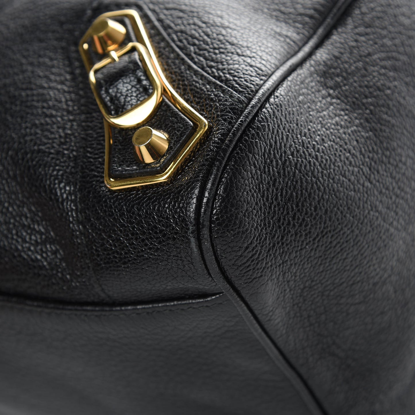 Chevre Gold Metallic Edge Hardware Velo Black