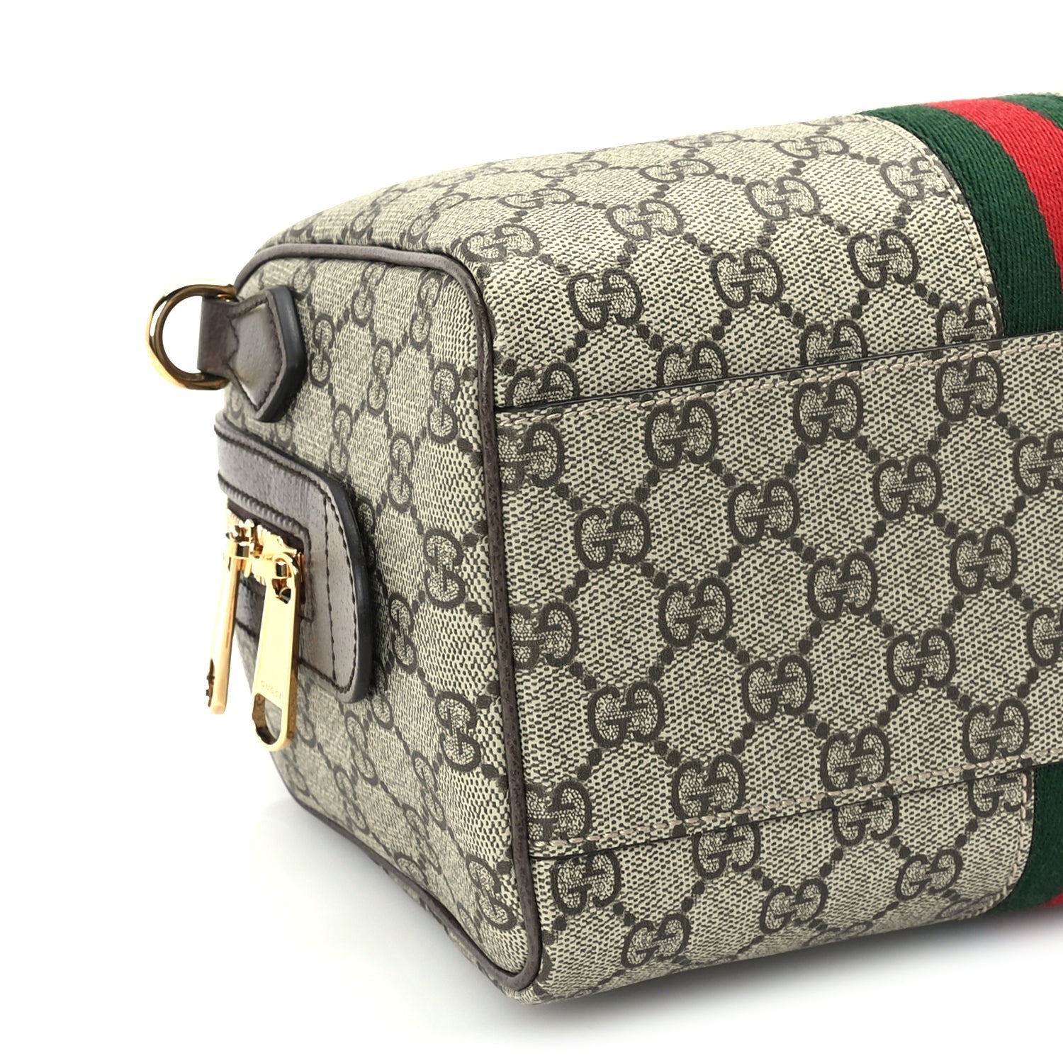 Gucci GG Supreme Monogram Web Small Ophidia Top Handle Bag Beige Ebony 7 of 8