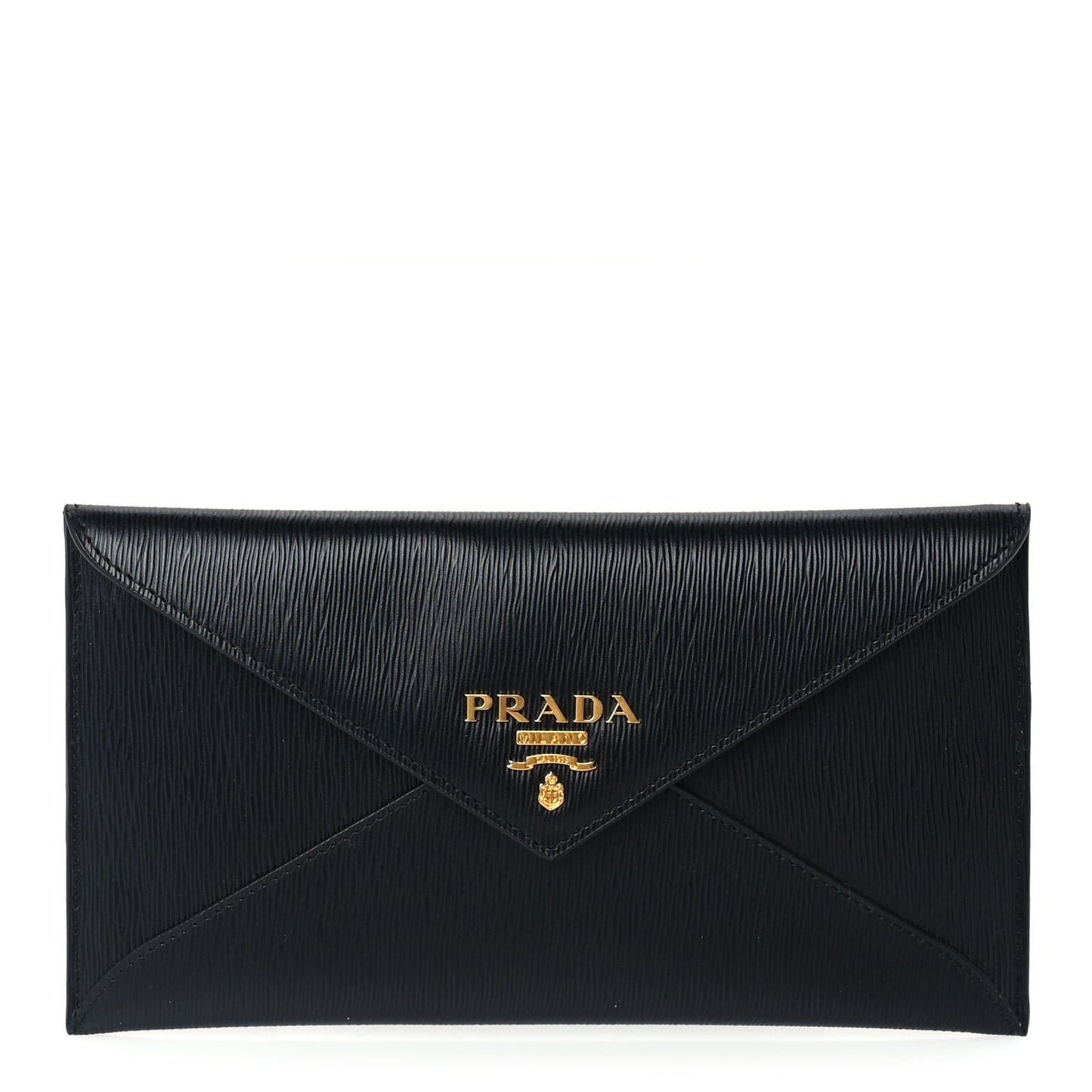 Saffiano Metal Envelope Wallet Black