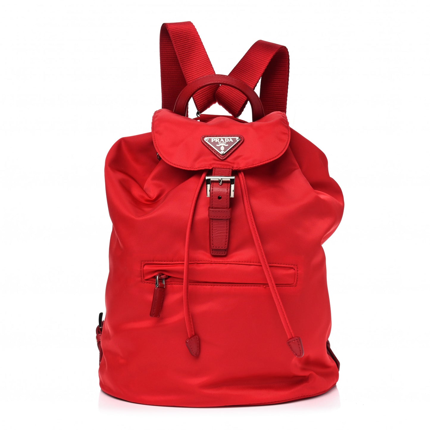 Tessuto Nylon Saffiano Vela Medium Backpack Rosso