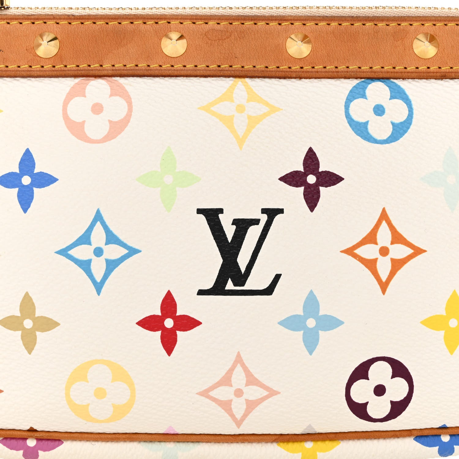Louis Vuitton Monogram Multicolor Pochette Accessories White 9 of 11