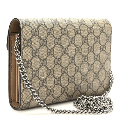 Gucci GG Supreme Monogram Mini Dionysus Chain Wallet Beige Taupe 2 of 10