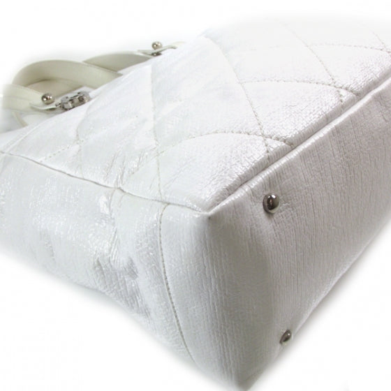 Chanel Paris Biarritz Large Quilted Tote White 5 of 11